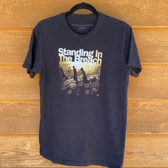 Jackson Browne Standing in the Breach Black Concert Graphic Tee Music Tshirt S - Picture 1 of 10